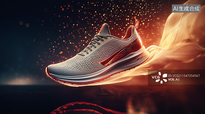 【AI数字艺术】透气轻便运动鞋图片素材