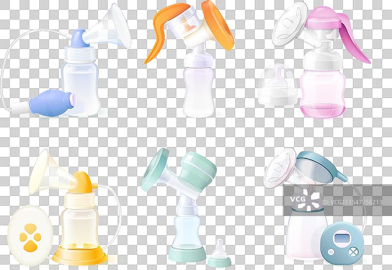逼真的母乳喂养设备图片素材