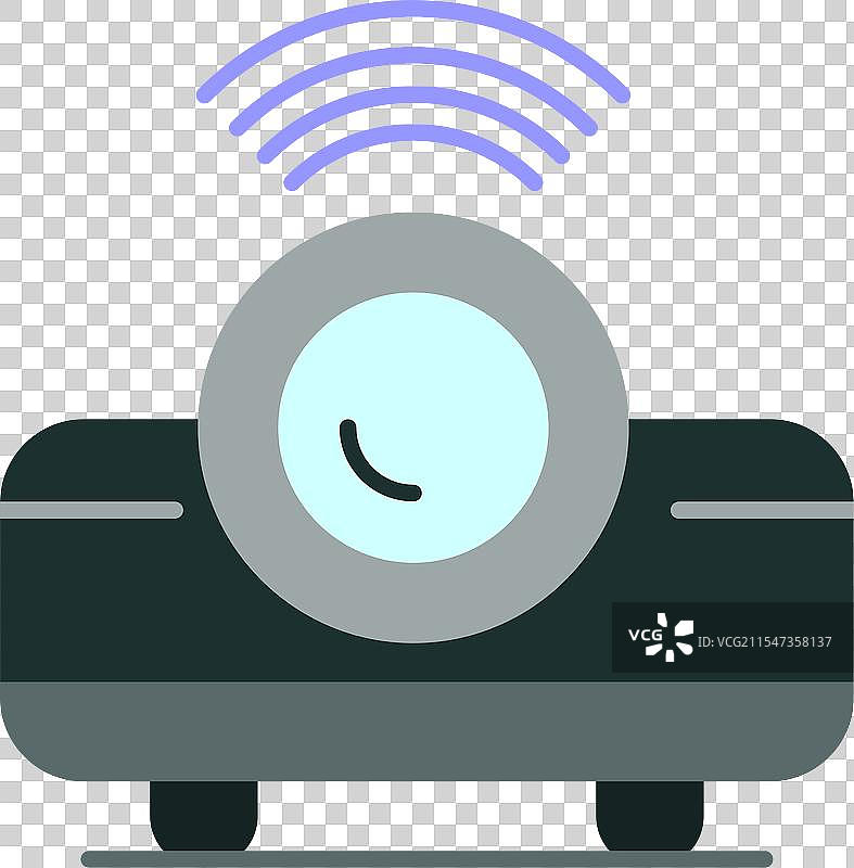 电影放映机扁平图标设计图片素材