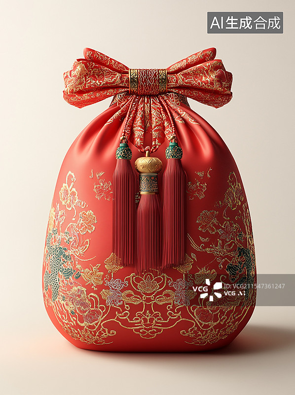 【AI数字艺术】春节喜庆红包袋子图片素材
