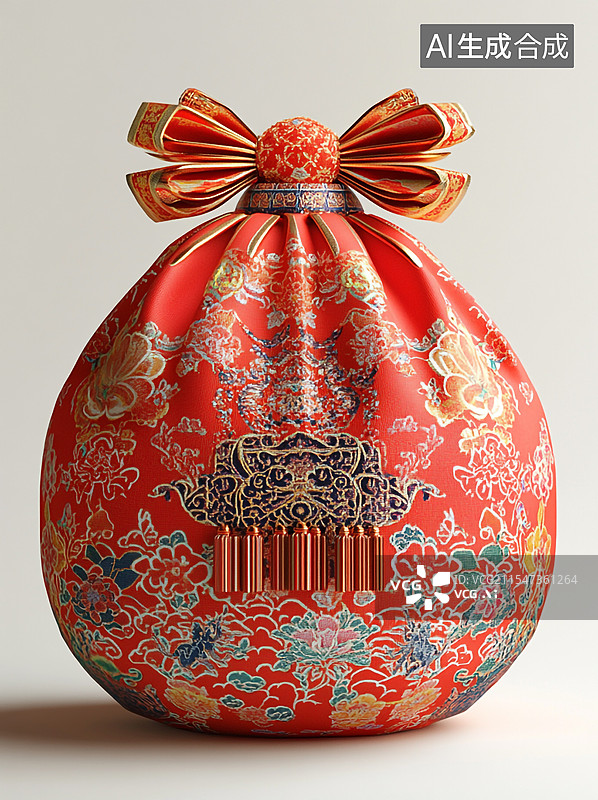 【AI数字艺术】春节喜庆红包袋子图片素材
