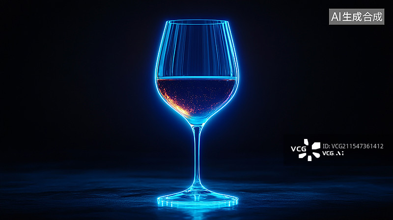 【AI数字艺术】一个精致的高脚酒杯图片素材