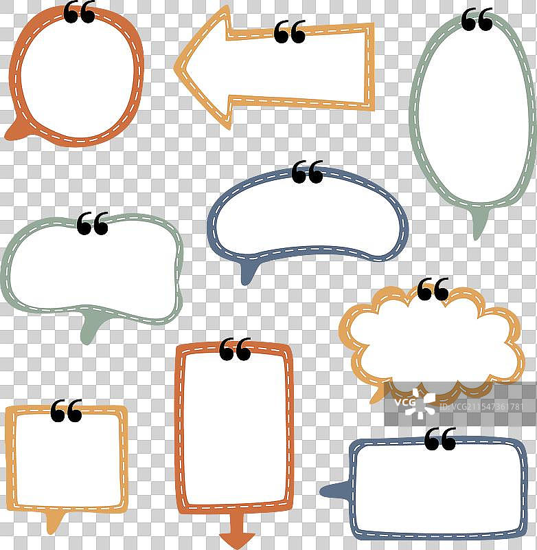 带引号的对话气泡气球图片素材