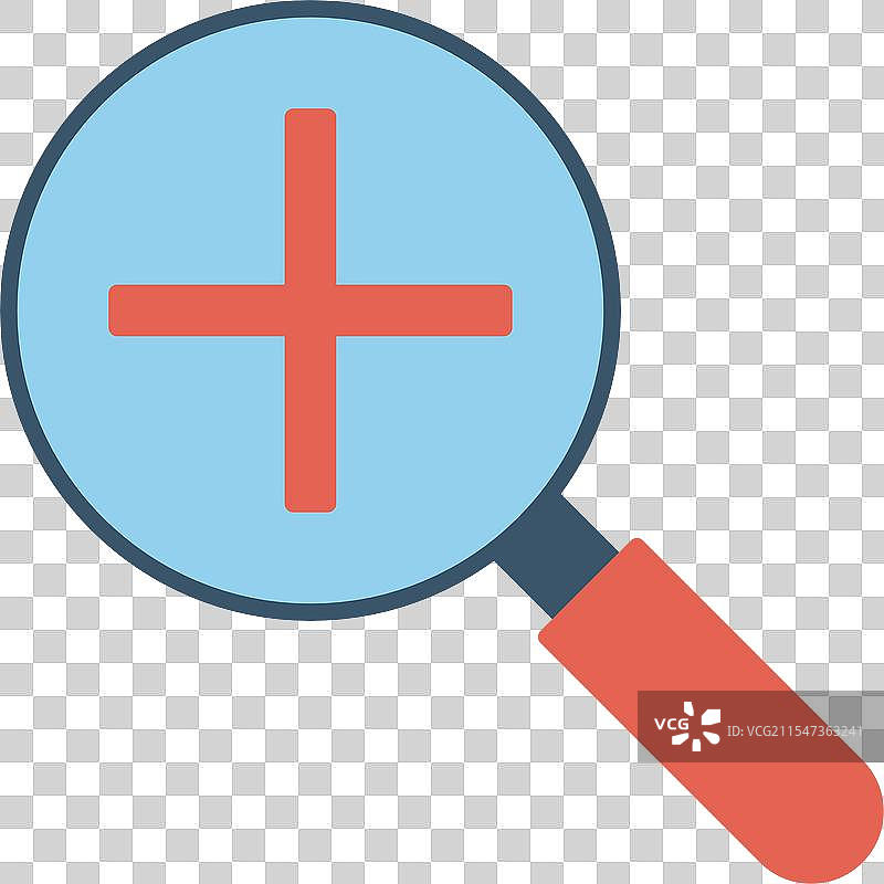 放大镜平面图标设计图片素材