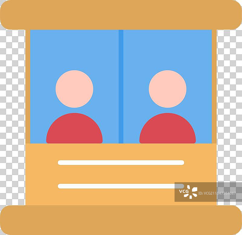 票务箱扁平图标设计图片素材