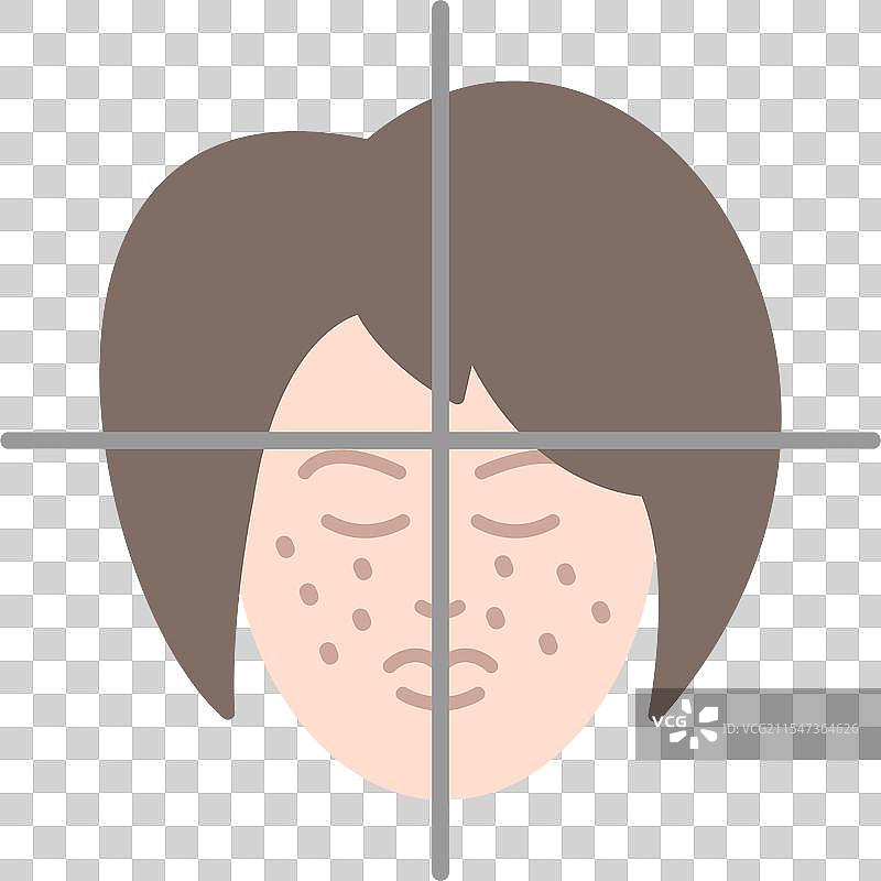 面部护理扁平图标设计图片素材