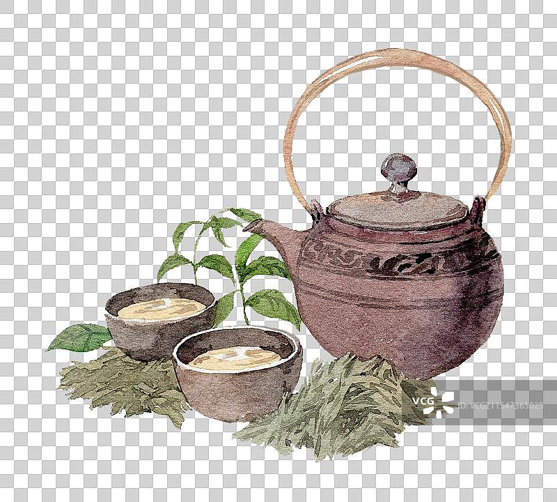 茶和茶具插画图片素材