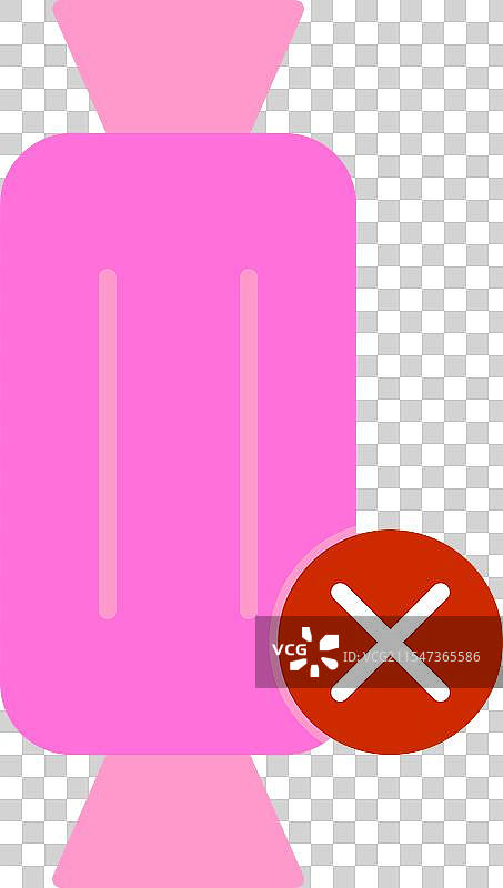 无糖甜食的扁平图标设计图片素材