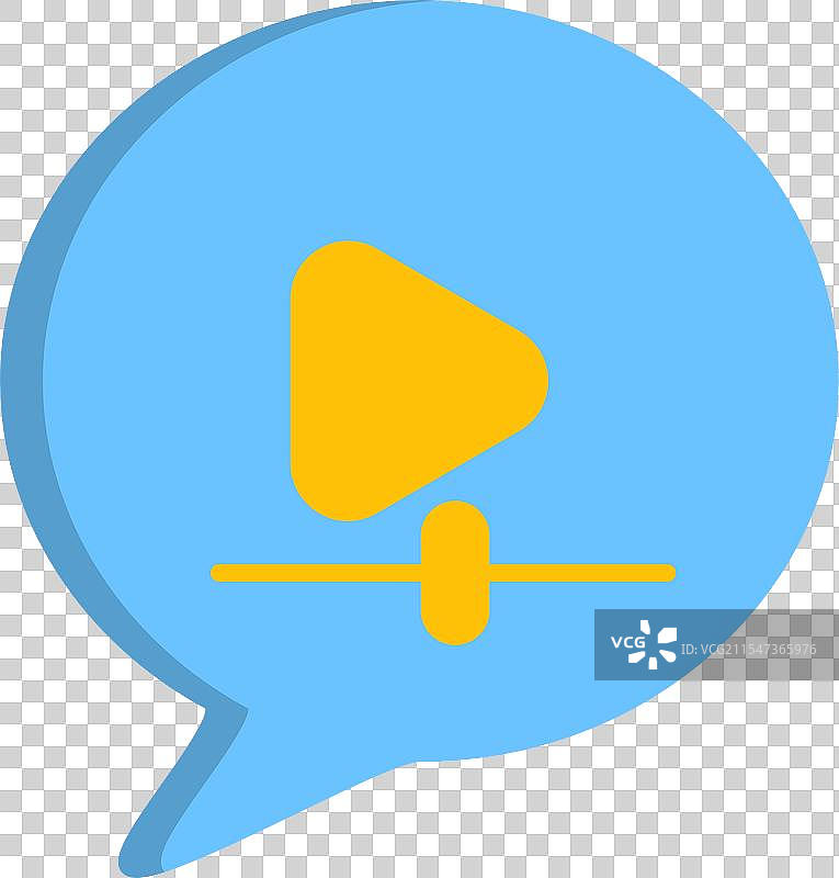 视频消息扁平图标设计图片素材