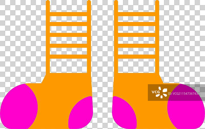 小丑鞋扁平图标设计图片素材