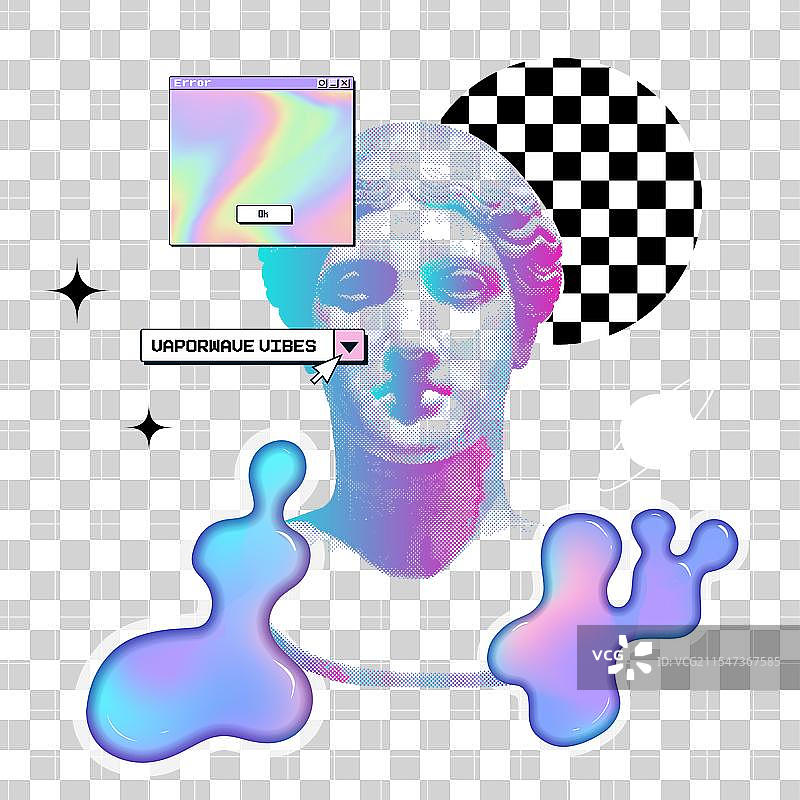 古希腊雕像的3D渲染作品图片素材
