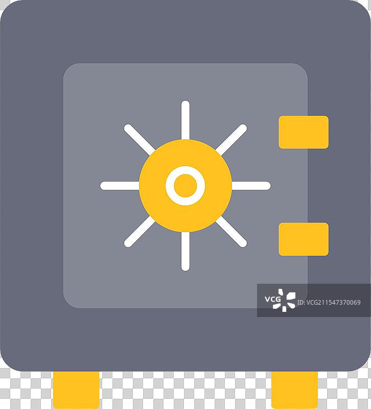 安全箱平面图标设计图片素材