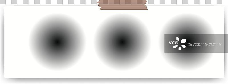 黑色空白真实照片框模型在白色背景上图片素材