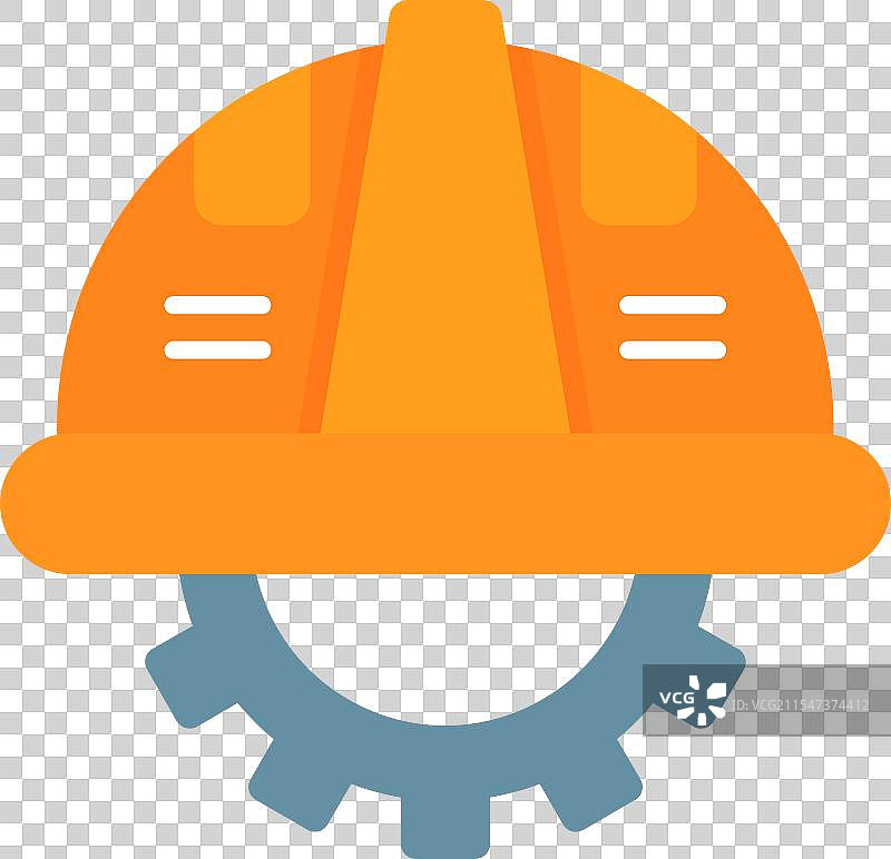 安全头盔扁平图标设计图片素材