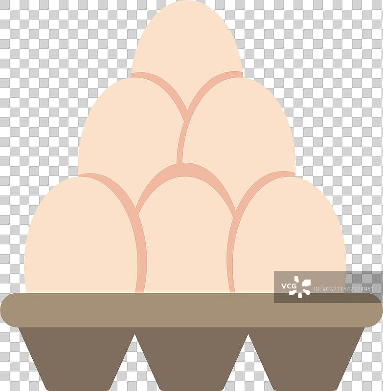 鸡蛋盒扁平图标设计图片素材