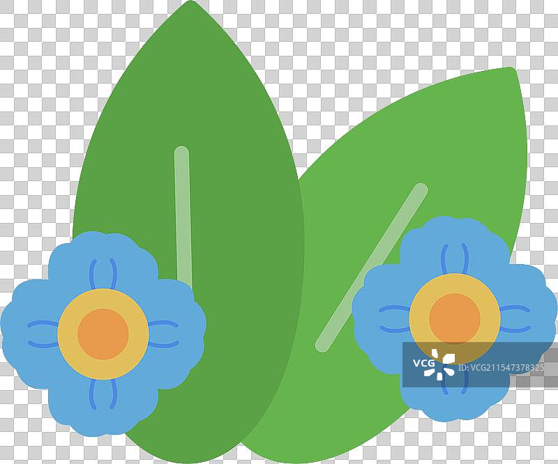 大戟植物扁平图标设计图片素材