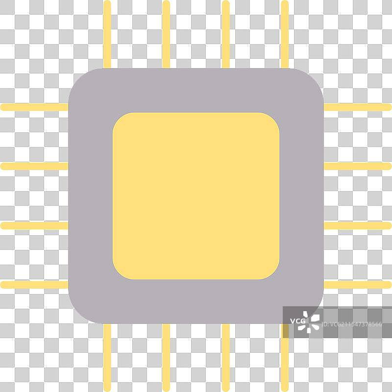 CPU扁平图标设计图片素材