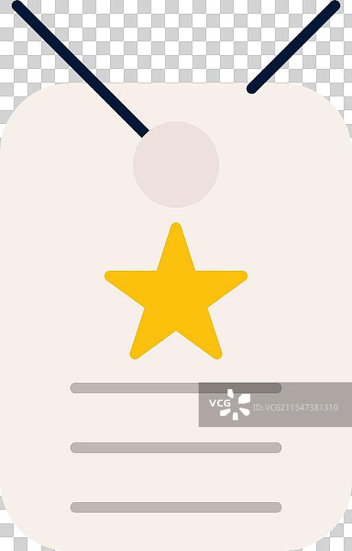 军犬狗牌扁平图标设计图片素材