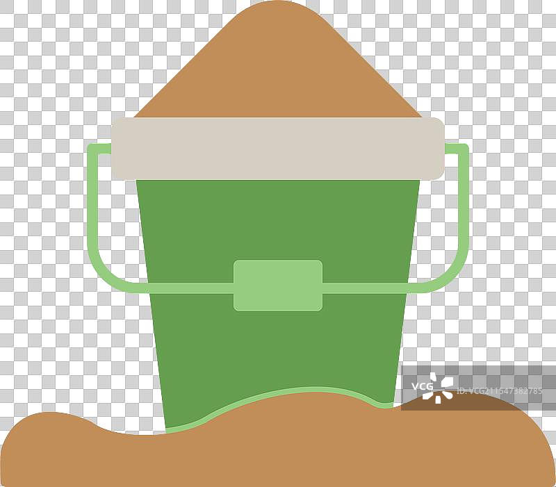 沙桶扁平图标设计图片素材