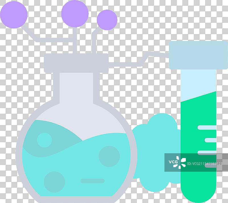 化学反应扁平图标设计图片素材