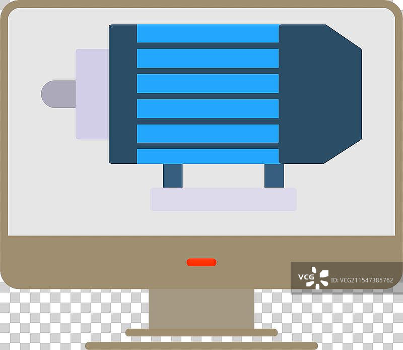 电动机扁平图标设计图片素材