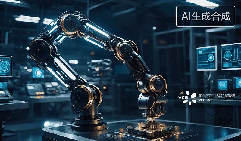 【AI数字艺术】智能工厂图片素材