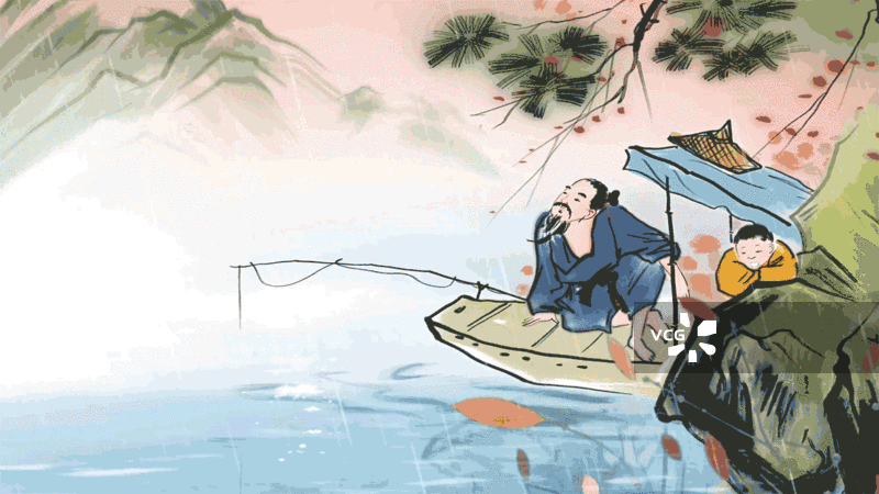 中国画，水墨动画图片素材