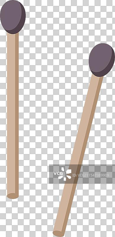 一对火柴的扁平设计图片素材