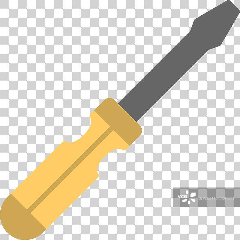 平头螺丝刀扁平图标设计图片素材