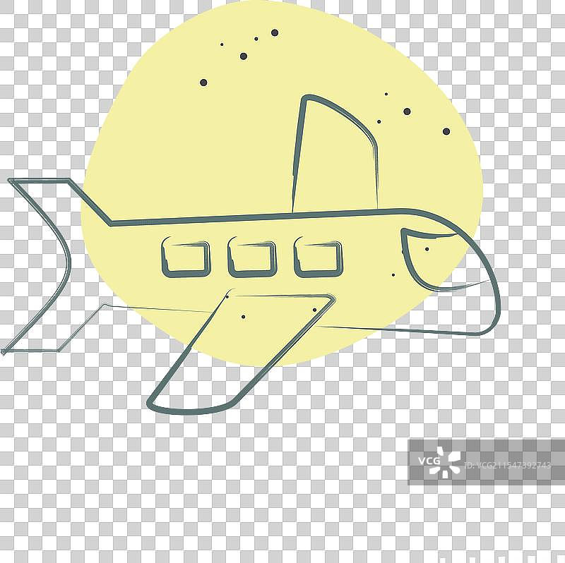 与休闲和旅行相关的飞行图标图片素材