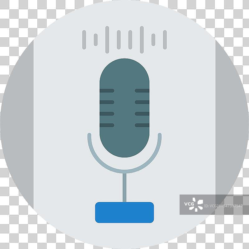 录音机扁平图标设计图片素材