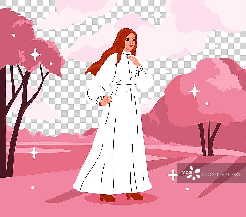 春天里的女人图片素材