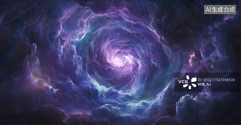 【AI数字艺术】紫色 琉璃 漩涡 彩色 纹样 抽象图片素材
