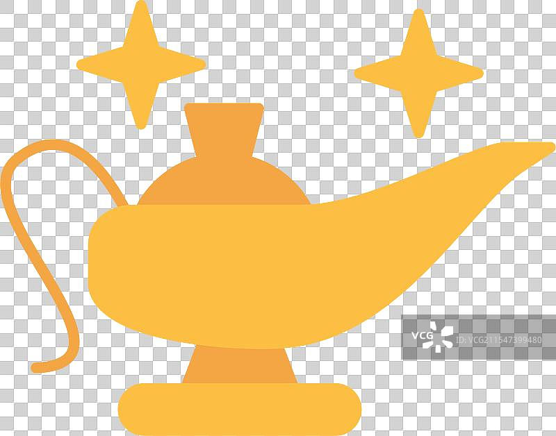 魔法灯平面图标设计图片素材