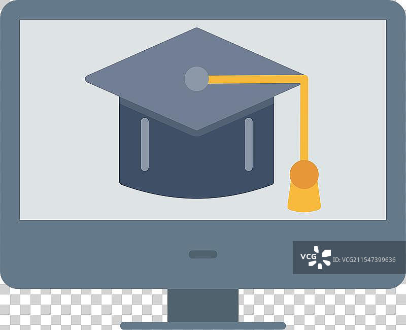 平顶学位帽扁平图标设计图片素材