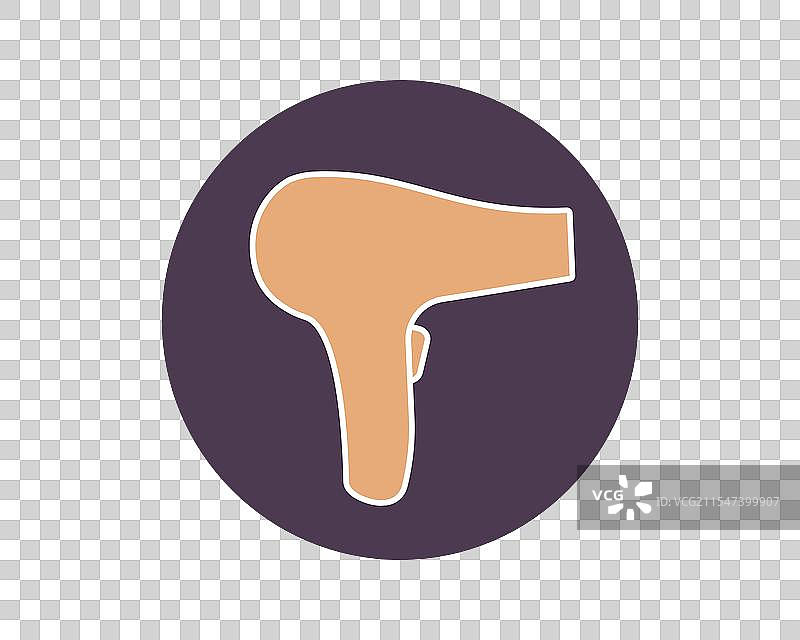 时尚吹风机线条图标图片素材