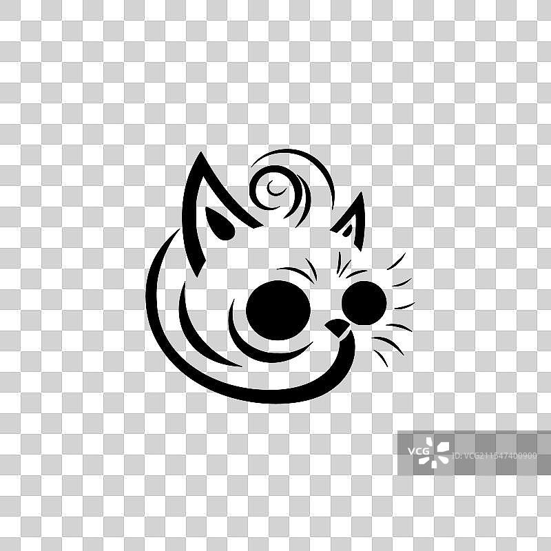 黑白猫图片素材