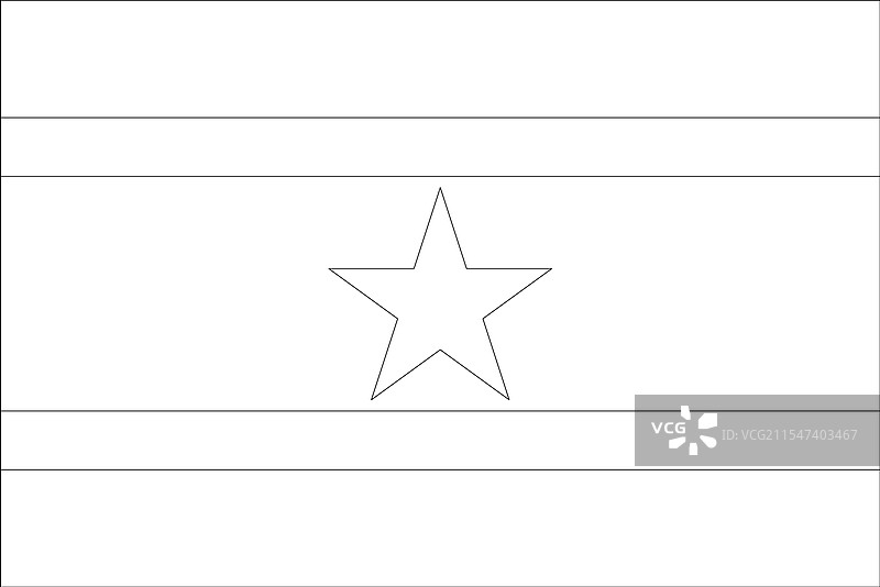 苏里南的黑色轮廓旗帜图片素材