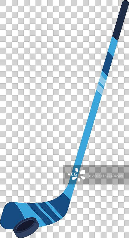 冰球杆和冰球设备图片素材