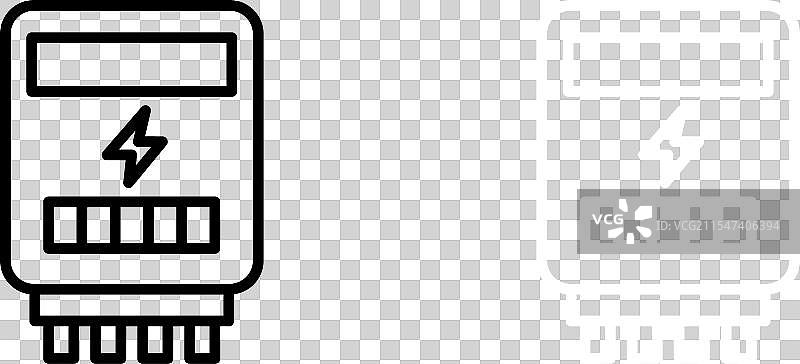 电表图标集 公用事业能源计数器图片素材