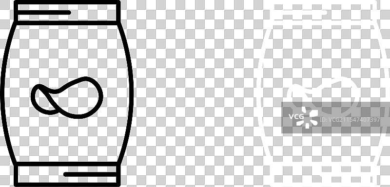 薯片图标集，脆袋零食符号图片素材