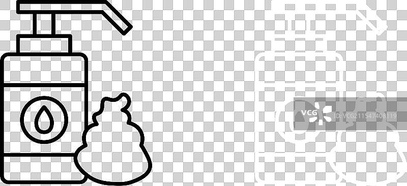 男性发型护理产品的发 mousse 图标集图片素材