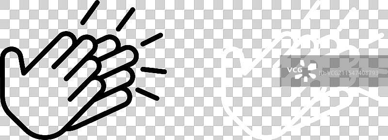 掌声图标集，祝贺与欢呼图片素材