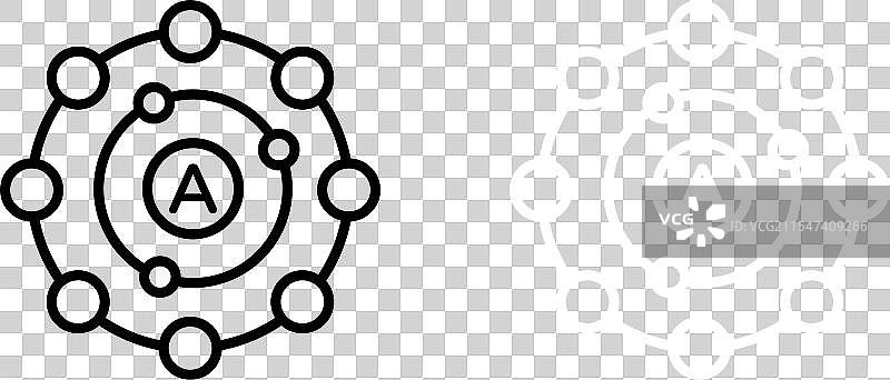 抗氧化剂图标集：自由基和氧化剂无害图片素材