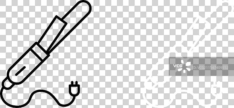 卷发器图标集 女性发型师卷发器图片素材