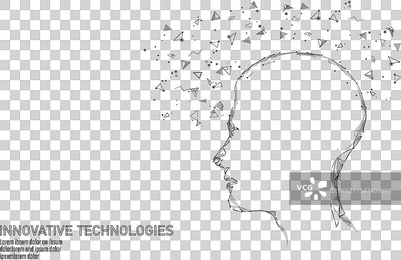 低多边形虚拟现实概念未来图片素材