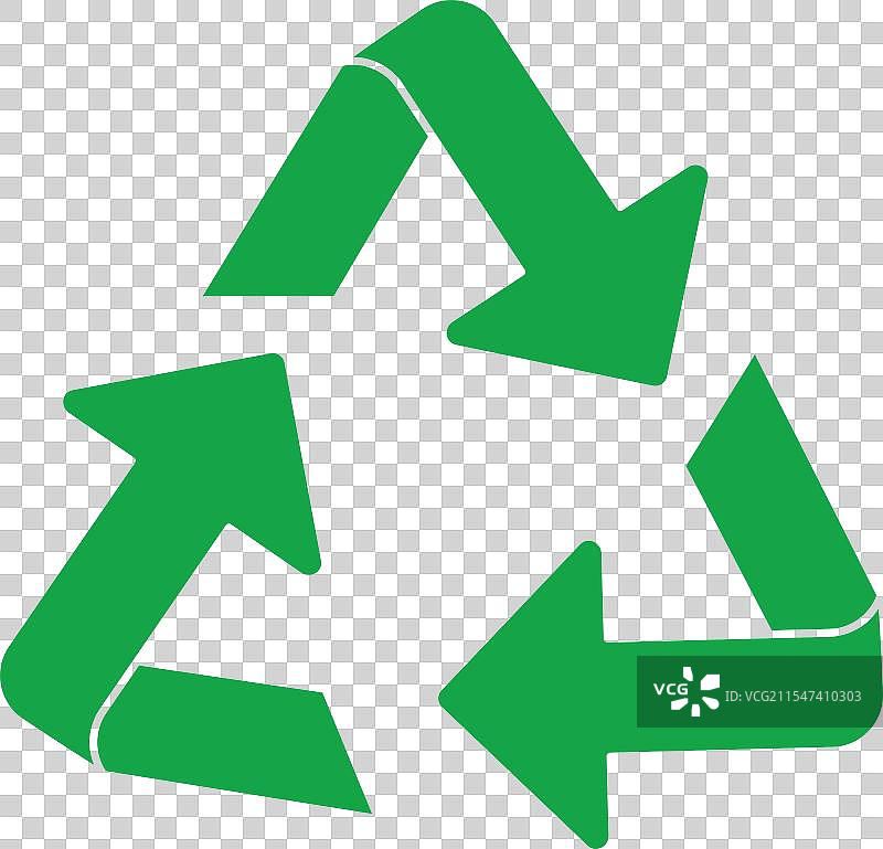 绿色生态的箭头回收标志图片素材