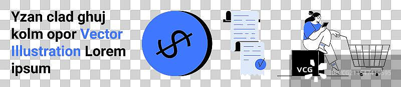 在线购物与财务规划概念图片素材