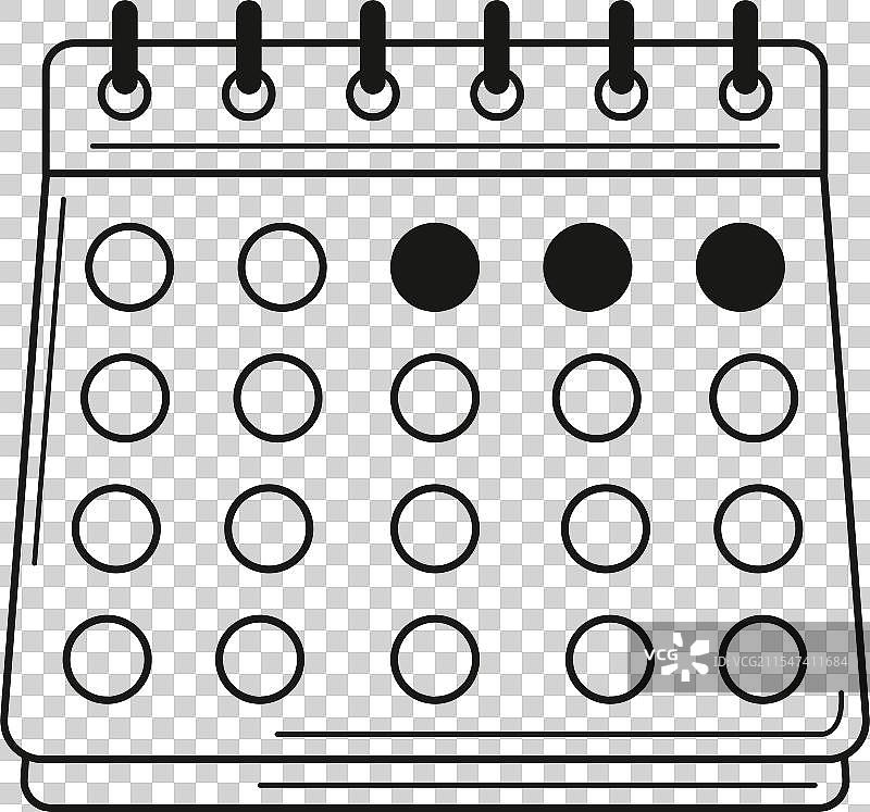 日历提醒草图风格图片素材