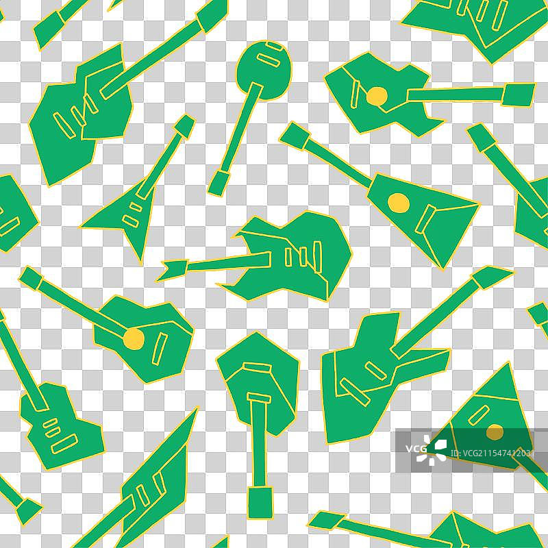 吉他轮廓的无缝图案图片素材